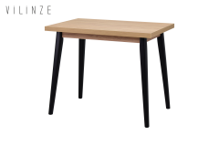 Vilinze Avanos Sabit Mdf Mutfak Masası - 60x90 Cm Naturel - Siyah