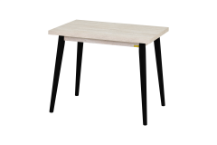 Vilinze Avanos Sabit Mdf Mutfak Masası - 60x90 Cm Traverten - Siyah