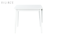 Vilinze Avanos Katlanır Mdf Ahşap Mutfak Masası - 70x80 cm (70x120 cm) Beyaz - Beyaz