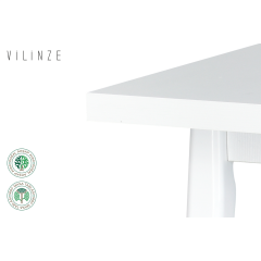 Vilinze Avanos Katlanır Mdf Ahşap Mutfak Masası - 70x80 cm (70x120 cm) Beyaz - Beyaz