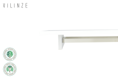 Vilinze Avanos Katlanır Mdf Ahşap Mutfak Masası - 70x80 cm (70x120 cm) Beyaz - Beyaz