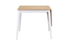 Vilinze Avanos Katlanır Mdf Ahşap Mutfak Masası - 70x80 cm (70x120 cm) Naturel - Beyaz