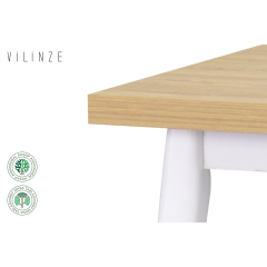 Avanos Katlanır Mdf Ahşap Mutfak Masası - 70x80 cm (70x120 cm) Naturel - Beyaz