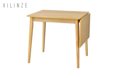 Vilinze Avanos Katlanır Mdf Ahşap Mutfak Masası - 70x80 cm (70x120 cm) Naturel - Naturel