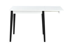 Vilinze Avanos Katlanır Mdf Ahşap Mutfak Masası - 70x80 cm (70x120 cm) Beyaz - Siyah