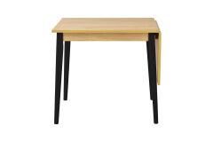 Vilinze Avanos Katlanır Mdf Ahşap Mutfak Masası - 70x80 cm (70x120 cm) Naturel - Siyah