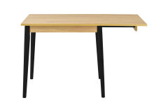 Vilinze Avanos Katlanır Mdf Ahşap Mutfak Masası - 70x80 cm (70x120 cm) Naturel - Siyah