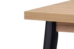 Vilinze Avanos Katlanır Mdf Ahşap Mutfak Masası - 70x80 cm (70x120 cm) Naturel - Siyah