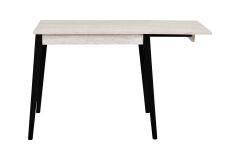 Vilinze Avanos Katlanır Mdf Ahşap Mutfak Masası - 70x80 cm (70x120 cm) Traverten - Siyah