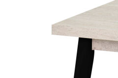 Vilinze Avanos Katlanır Mdf Ahşap Mutfak Masası - 70x80 cm (70x120 cm) Traverten - Siyah