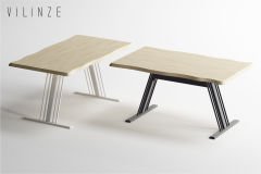 Harran Naturel-Beyaz Yemek Masası - 80x140 cm Naturel/Siyah