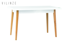 Vilinze Avanos Sabit Mdf Mutfak Masası - 70x120 Cm Beyaz - Naturel