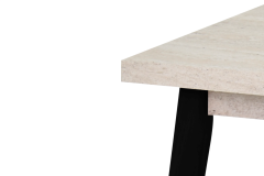 Vilinze Avanos Sabit Mdf Mutfak Masası - 70x120 Cm Traverten - Siyah