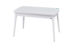 Vilinze Avanos Ahşap Açılır Kapanır Mdf Mutfak Masası - 70x120+30 cm Beyaz - Beyaz
