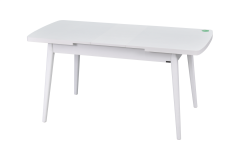 Vilinze Avanos Ahşap Açılır Kapanır Mdf Mutfak Masası - 70x120+30 cm Beyaz - Beyaz