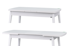 Vilinze Avanos Ahşap Açılır Kapanır Mdf Mutfak Masası - 70x120+30 cm Beyaz - Beyaz