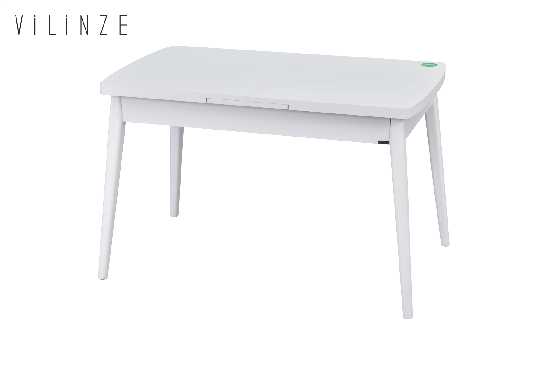 Vilinze Avanos Ahşap Açılır Kapanır Mdf Mutfak Masası - 70x120+30 cm Beyaz - Beyaz