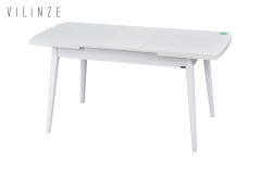 Vilinze Avanos Ahşap Açılır Kapanır Mdf Mutfak Masası - 70x120+30 cm Beyaz - Beyaz