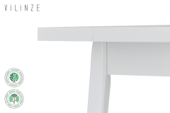 Vilinze Avanos Ahşap Açılır Kapanır Mdf Mutfak Masası - 70x120+30 cm Beyaz - Beyaz