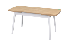 Vilinze Avanos Ahşap Açılır Kapanır Mdf Mutfak Masası - 70x120+30 cm Naturel - Beyaz