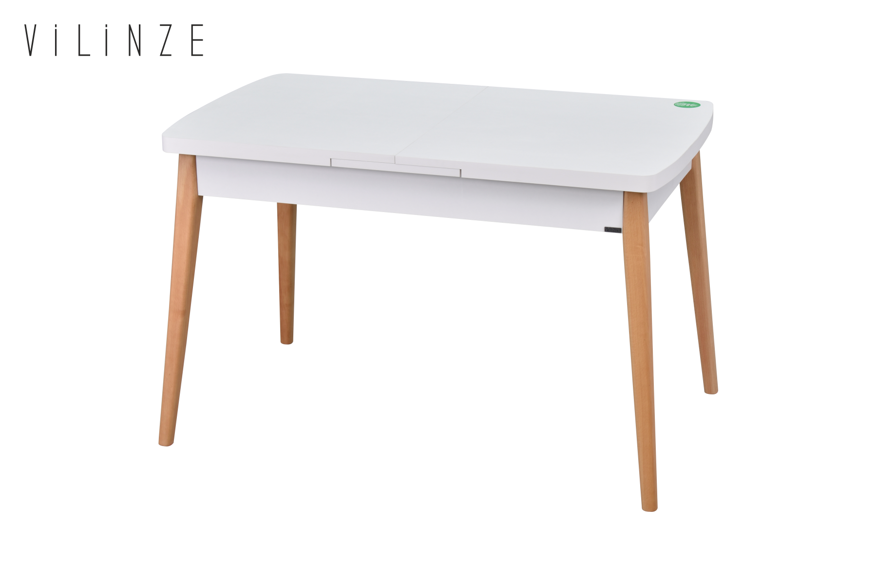 Avanos Ahşap Açılır Kapanır Mdf Mutfak Masası - 70x120+30 cm Beyaz - Naturel