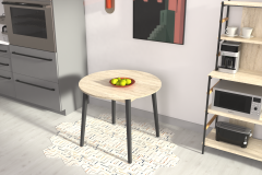 Vilinze Avanos Yuvarlak Sabit Mdf Mutfak Masası - Q90 Cm