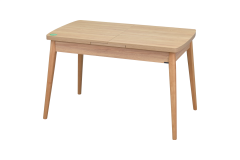 Vilinze Avanos Ahşap Açılır Kapanır Mdf Mutfak Masası - 70x120+30 cm Naturel - Naturel