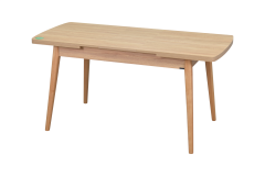 Vilinze Avanos Ahşap Açılır Kapanır Mdf Mutfak Masası - 70x120+30 cm Naturel - Naturel