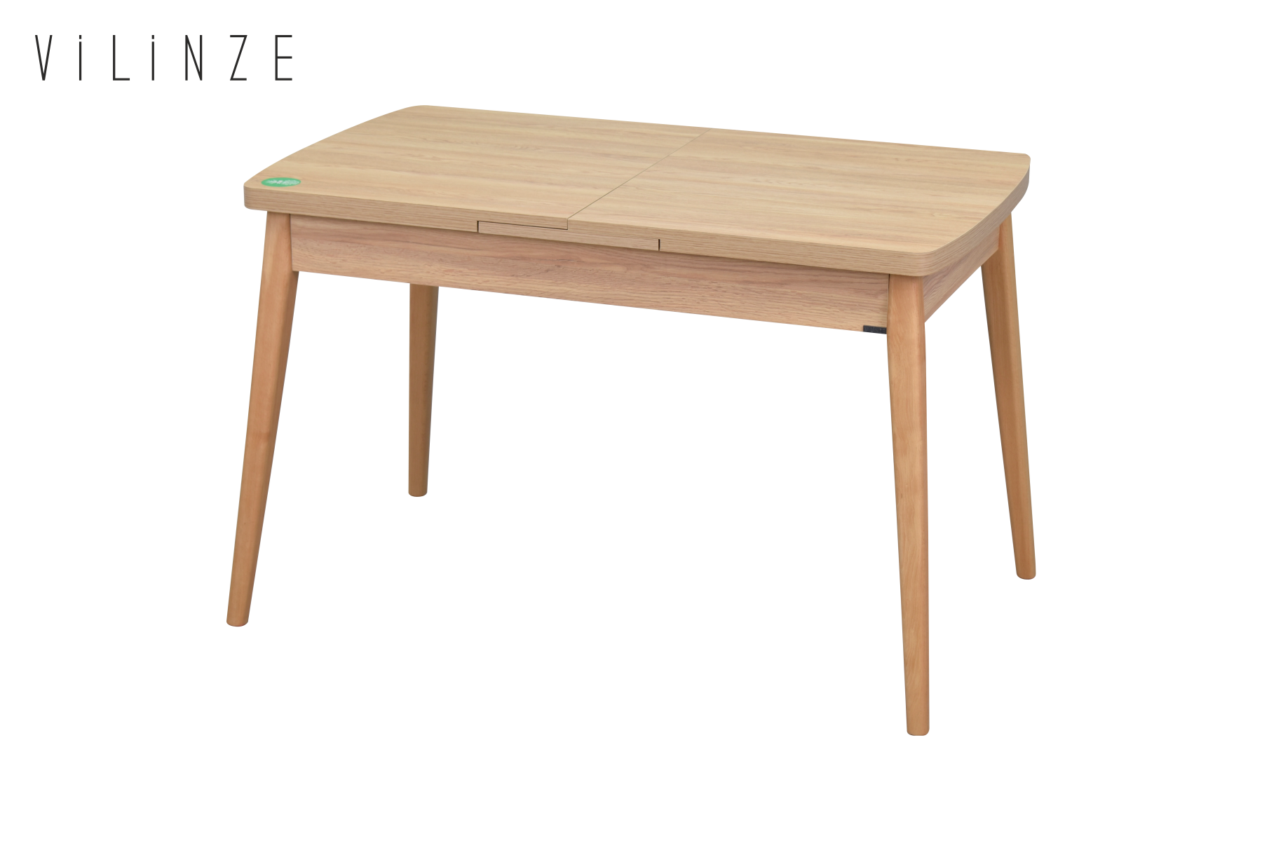 Vilinze Avanos Ahşap Açılır Kapanır Mdf Mutfak Masası - 70x120+30 cm Naturel - Naturel