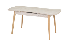 Vilinze Avanos Ahşap Açılır Kapanır Mdf Mutfak Masası - 70x120+30 cm Traverten - Naturel