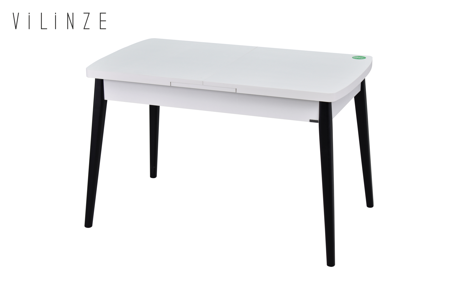 Avanos Ahşap Açılır Kapanır Mdf Mutfak Masası - 70x120+30 cm Beyaz - Siyah