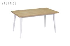 Vilinze Avanos Sabit Mdf Mutfak Masası - 80x140 Cm Naturel - Beyaz