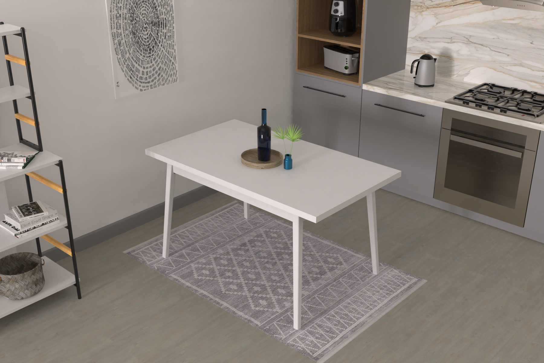 Vilinze Avanos Sabit Mdf Mutfak Masası - 80x140 Cm