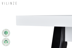 Avanos Sabit Mdf Mutfak Masası - 80x140 Cm Beyaz - Siyah