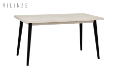 Vilinze Avanos Sabit Mdf Mutfak Masası - 80x140 Cm Traverten - Siyah