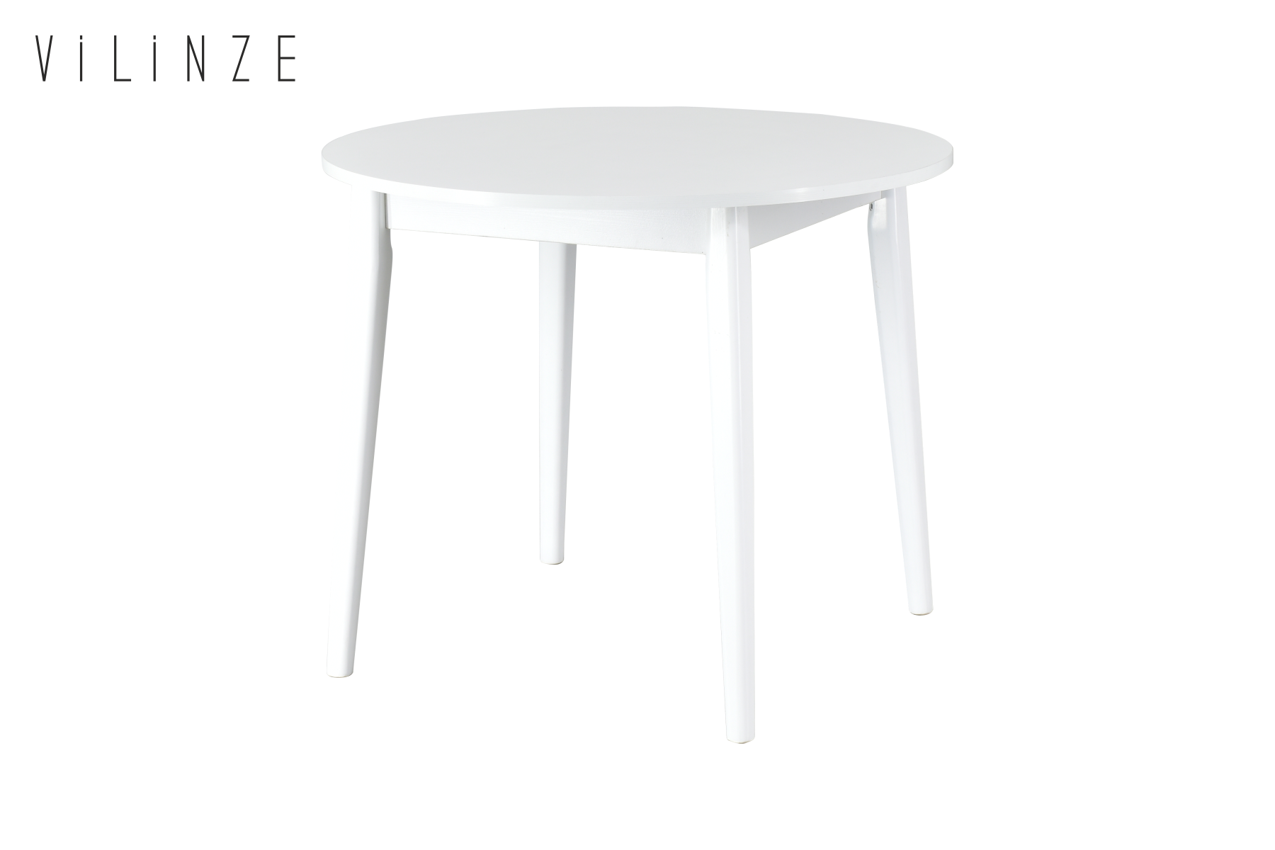 Vilinze Avanos Yuvarlak Sabit Mdf Mutfak Masası - Q90 Cm Beyaz - Beyaz
