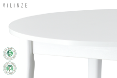 Vilinze Avanos Yuvarlak Sabit Mdf Mutfak Masası - Q90 Cm Beyaz - Beyaz