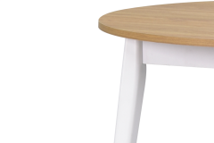 Vilinze Avanos Yuvarlak Sabit Mdf Mutfak Masası - Q90 Cm Naturel - Beyaz