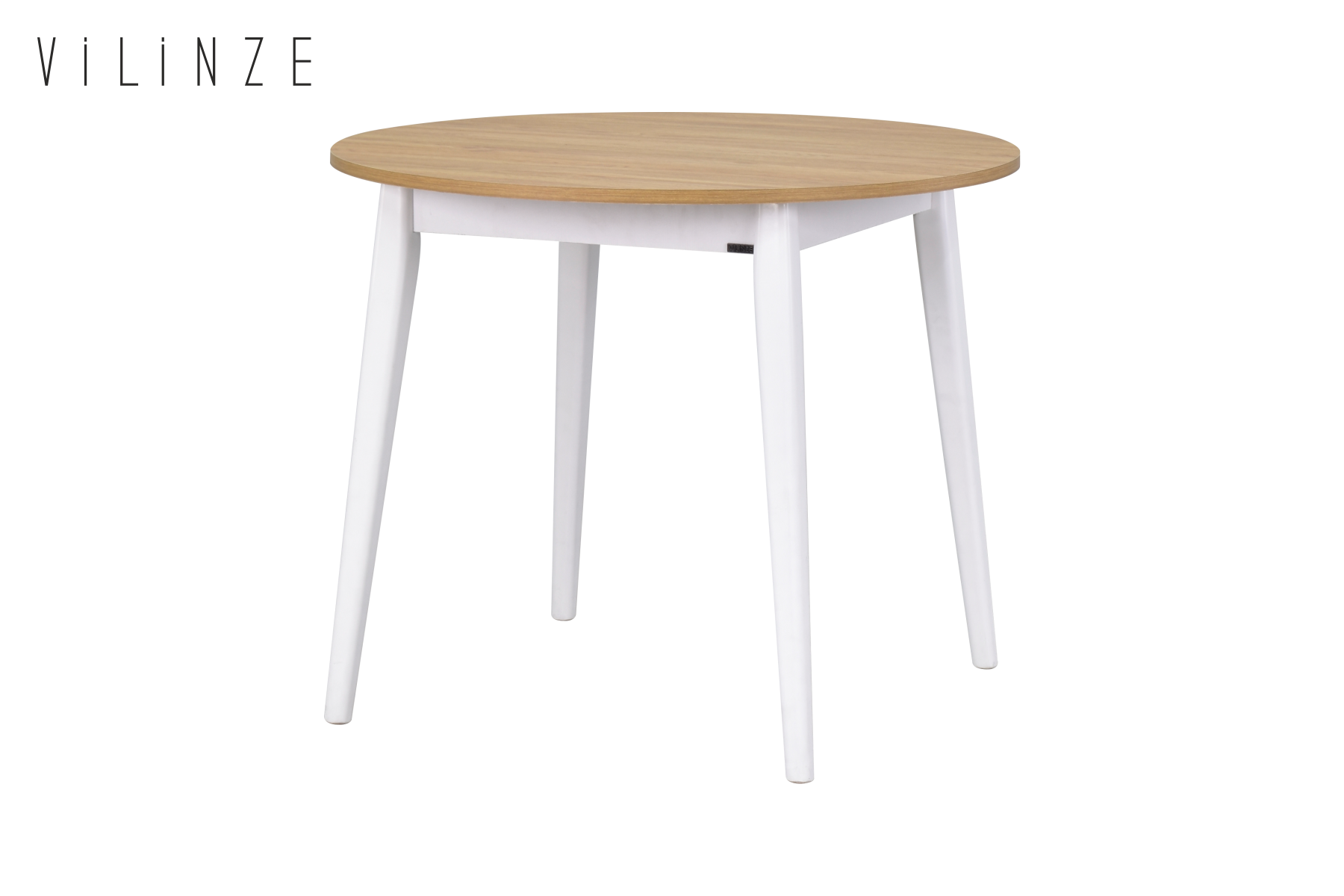 Avanos Yuvarlak Sabit Mdf Mutfak Masası - Q90 Cm Naturel - Beyaz