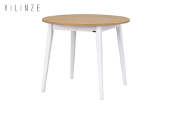 Avanos Yuvarlak Sabit Mdf Mutfak Masası - Q90 Cm Naturel - Beyaz