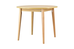 Vilinze Avanos Yuvarlak Sabit Mdf Mutfak Masası - Q90 Cm Naturel - Naturel