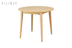 Vilinze Avanos Yuvarlak Sabit Mdf Mutfak Masası - Q90 Cm Naturel - Naturel