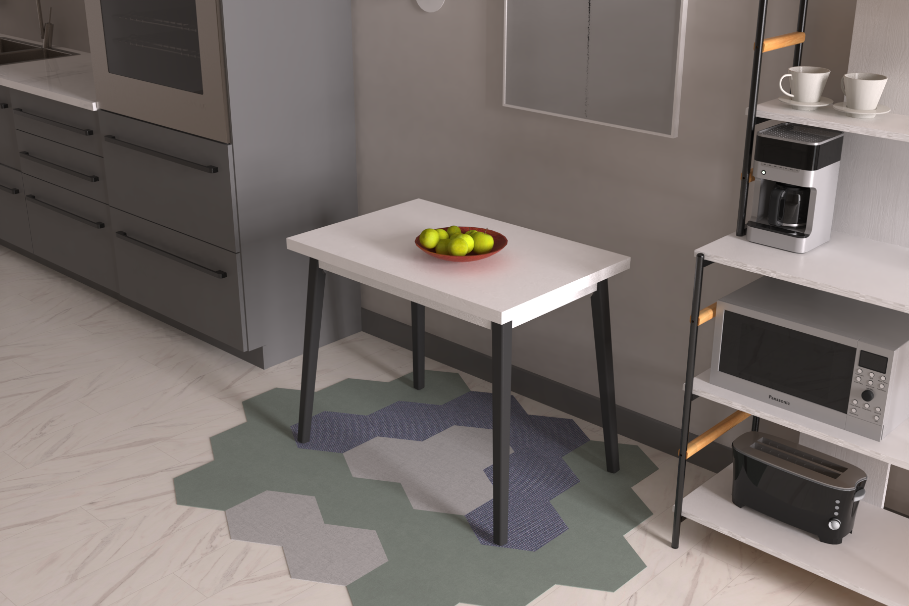 Vilinze Avanos Sabit Mdf Mutfak Masası - 60x90 Cm