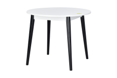 Vilinze Avanos Yuvarlak Sabit Mdf Mutfak Masası - Q90 Cm Beyaz - Siyah