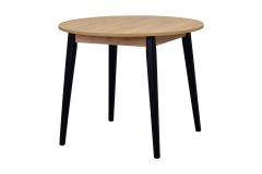 Vilinze Avanos Yuvarlak Sabit Mdf Mutfak Masası - Q90 Cm Naturel - Siyah