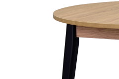Vilinze Avanos Yuvarlak Sabit Mdf Mutfak Masası - Q90 Cm Naturel - Siyah