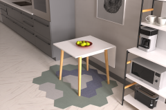 Vilinze Avanos Katlanır Mdf Ahşap Mutfak Masası - 70x80 cm (70x120 cm)