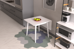 Vilinze Avanos Katlanır Mdf Ahşap Mutfak Masası - 70x80 cm (70x120 cm)