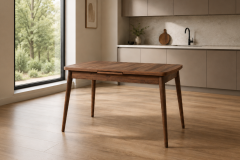 Vilinze Avanos Ahşap Açılır Kapanır Mdf Mutfak Masası - 70x120+30 cm