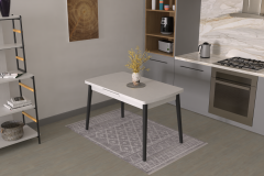 Avanos Ahşap Açılır Kapanır Mdf Mutfak Masası - 70x120+30 cm